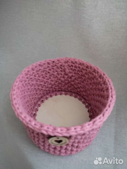 Вязаные корзинки