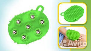 Массажер-варежка с 7 массажными шариками