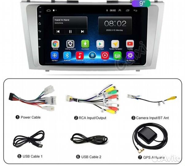 Магнитола Android Toyota Camry
