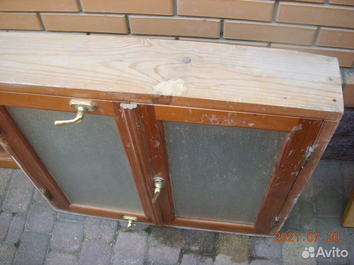 Окно и дверь в лоджию, балкон натуральное дерево