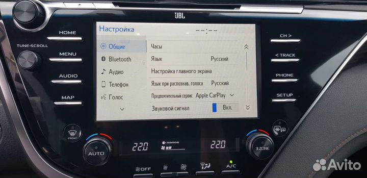 CarPlay Camry 70 JBL без демонтажа