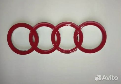 Эмблема значок audi 180х58мм хром