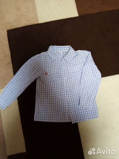 Рубашка для девочки с длинным рукавом на пуговках