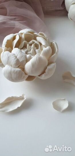 Скульптура пион, фарфор, антиквариат, декор, арт
