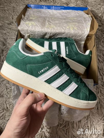 Adidas Campus 00s Dark Green Cloud White Оригинал