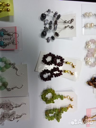 Серьги из натуральных камней