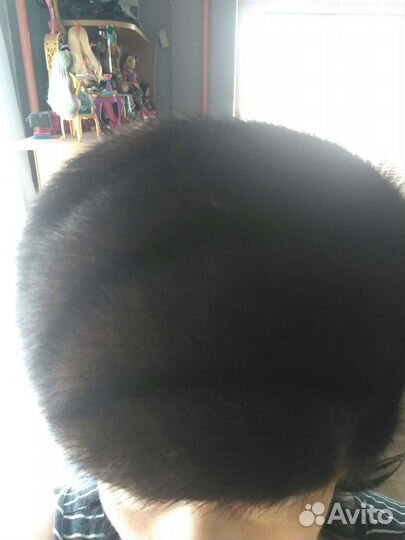 Шапка норковая женская бу кубанка р. 56