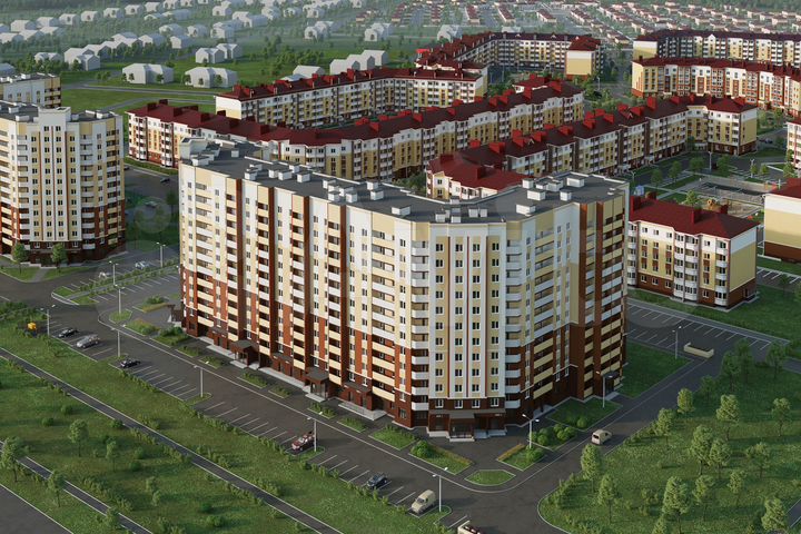 2-к. квартира, 58,9 м², 4/12 эт.