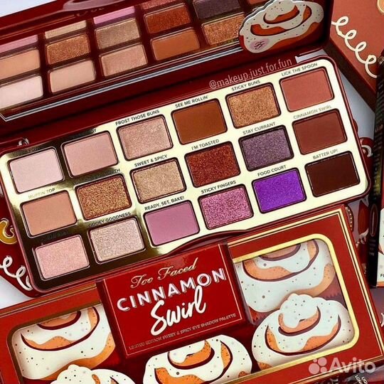 Палетка теней новая too faced cinnamon swirl