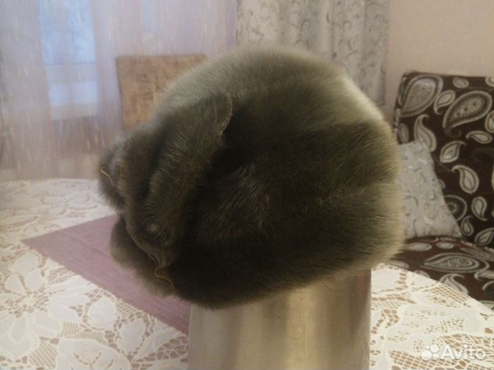 Шапка зимняя норковая женская