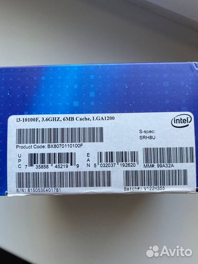 Intel Core i3 10100f Новый