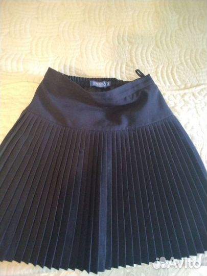 Юбка Школьная синяя 140