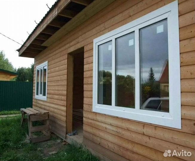 Окна пвх на дачу, окно 2х створчатое, 3х створчато