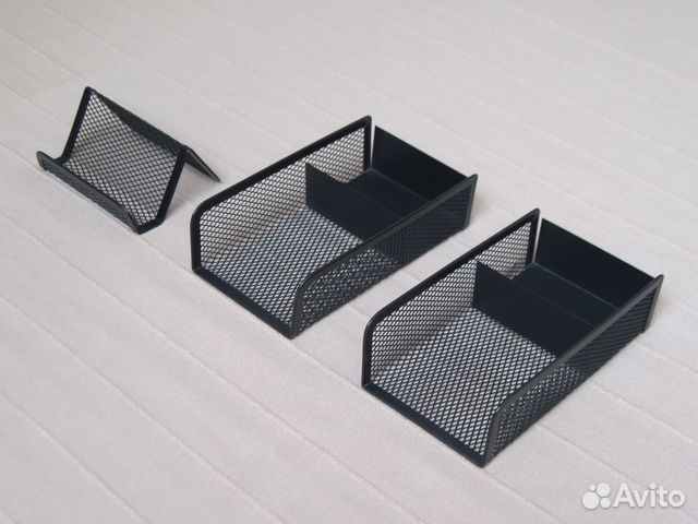 Подставка-органайзер (2 шт.) и визитница Brauberg