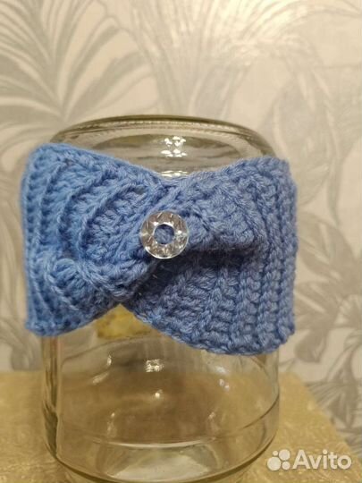 Повязка на голову вязаная