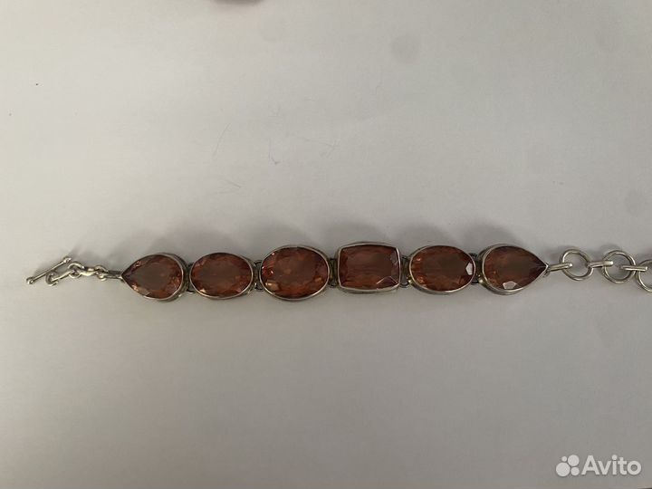 Серебрянный комплект с султанитом