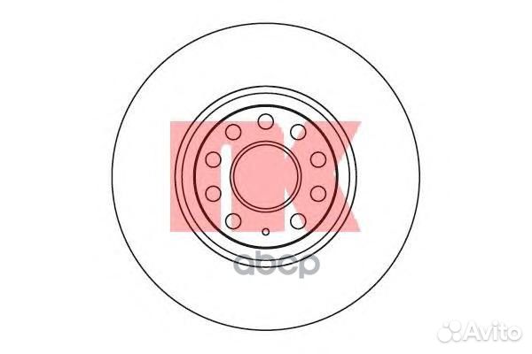 Диск тормозной VW Jetta Passat 05- 2047115 Nk