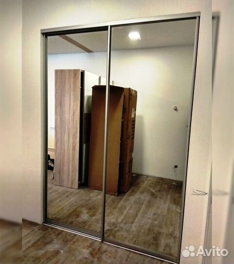 Двери зеркальны для шкафа-купе шк-35