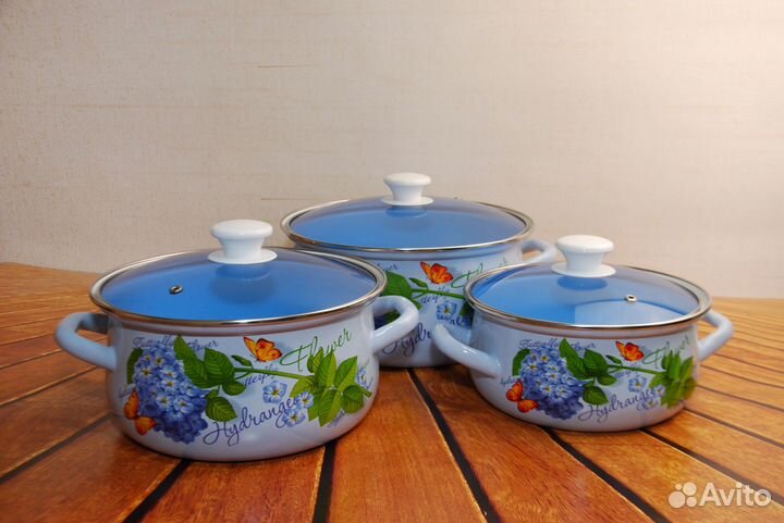Набор кастрюль Гортензия