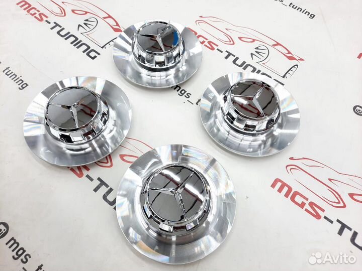 Колпачки Mercedes тарелка Silver 154мм 4 шт