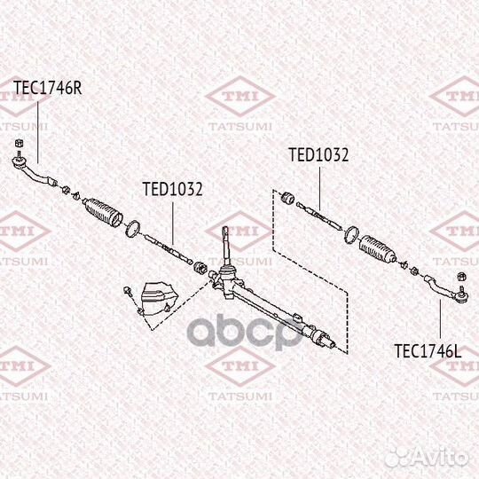 Наконечник рулевой тяги R TEC1746R tatsumi