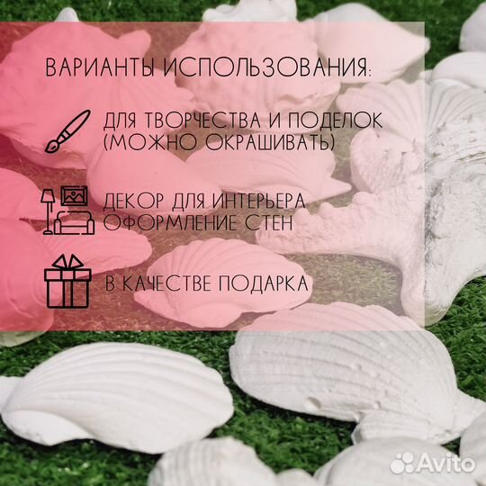 Декор из гипса Ракушки (36 шт)