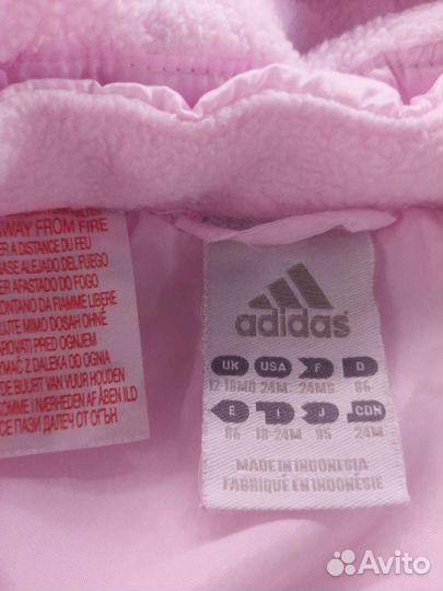 Куртка для девочки adidas размер 86-92 на 2 года