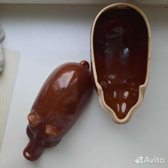 Горшок для запекания поросёнок керамический