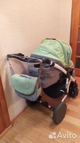 Коляска люлька и прогулочный блок(2 в 1 adamex)