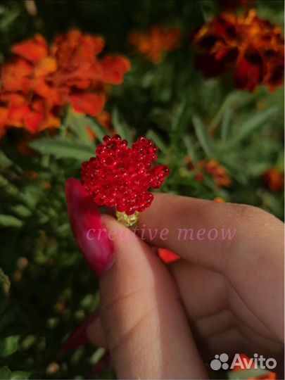 Роза из бисера