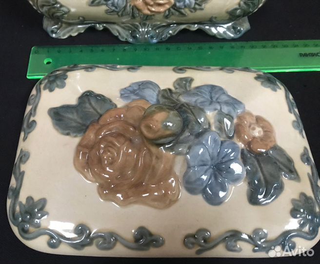 Шкатулка для украшений ссср.Фаянс