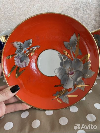 Чайная пара мальва Барановка СССР новая