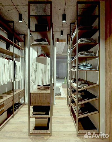 Гардеробные Лофт