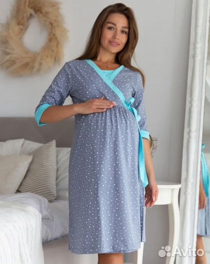 Халат и сорочка для кормления малыша