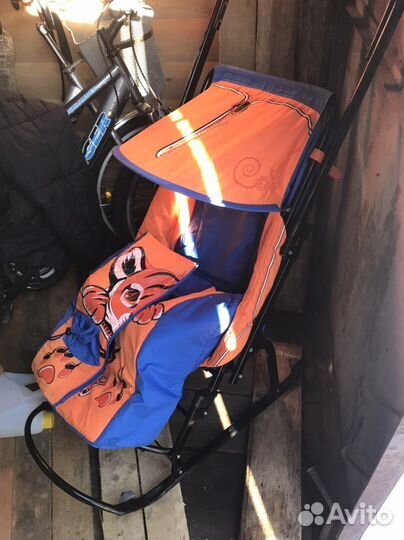 Санки коляска на колесах