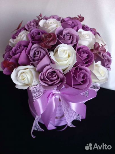 Букет из мыльных роз