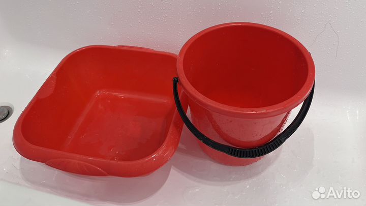 Таз пластиковый с ведром