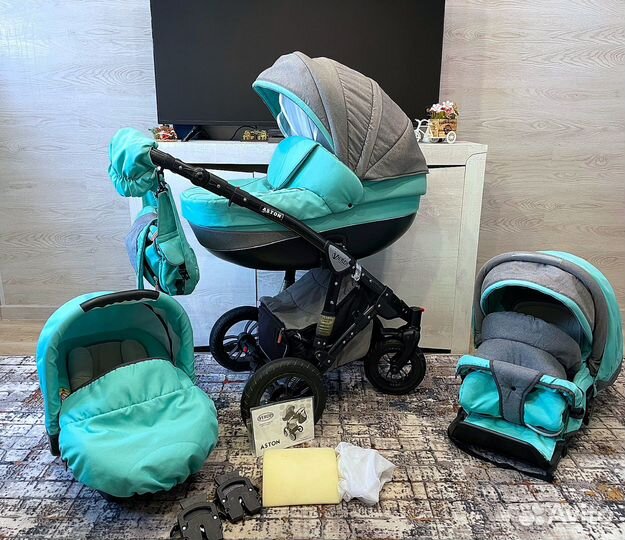 Коляска Verdi Aston 3 в 1 мятная