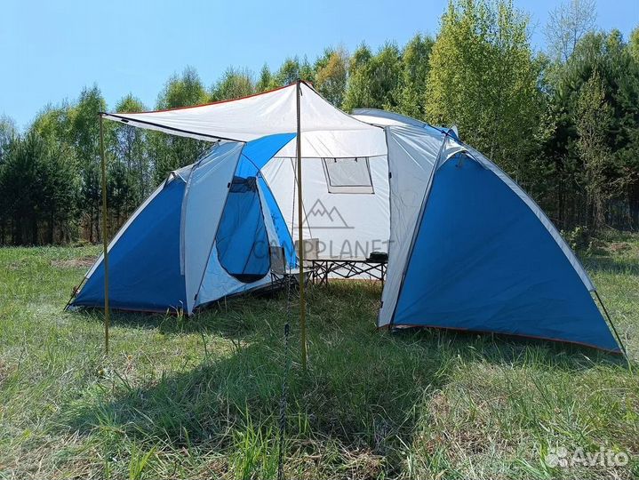 Палатка 2-х комнатная, 4-х местная