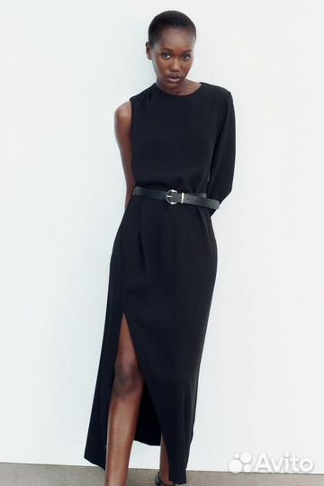 Платье Zara черное асимметричное