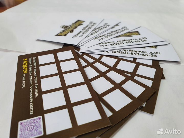 Изготовление матовых и глянцевых визиток