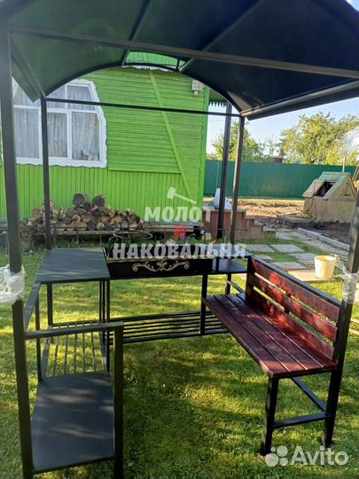 Мангал с печью под казан