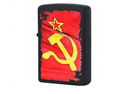 Зажигалка Серп и Молот Zippo 218 soviet flag