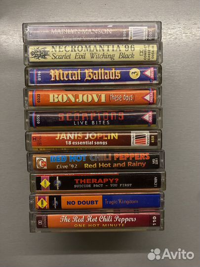 Аудиокассеты рок 10 шт