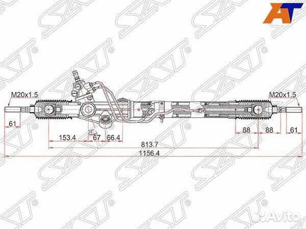 Рейка рулевая toyota land cruiser