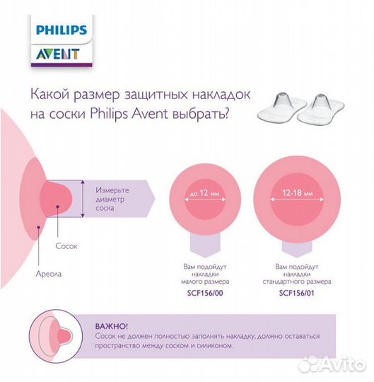 Защитные накладки на соски Philips Avent SCF156/01