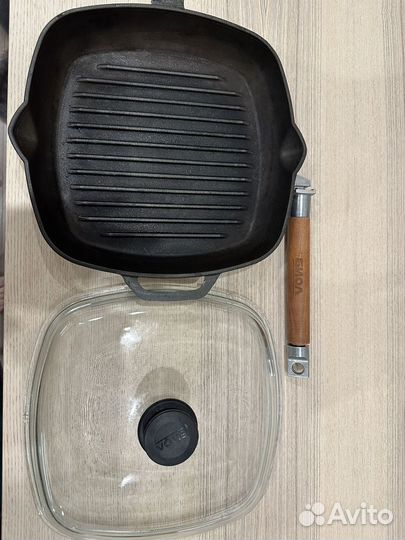 Сковорода чугунная гриль biol