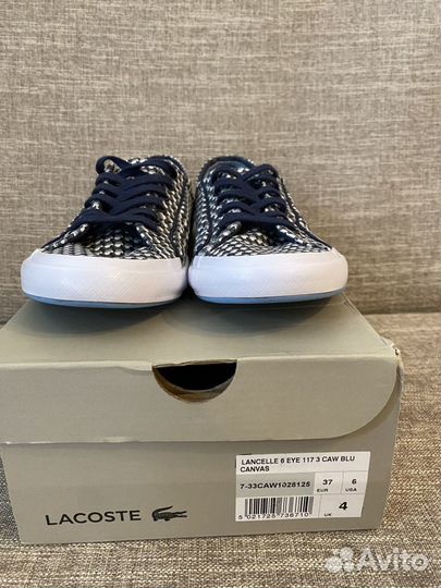 Кроссовки кеды слипоны Lacoste 37