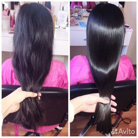 Кератиновое выпрямление волос