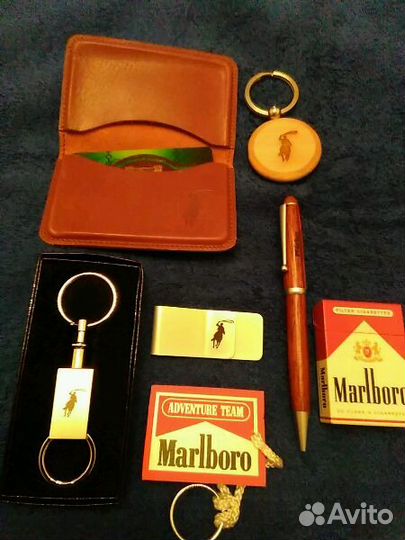 Marlboro брелок, ручка, зажим для денег, зажигалка